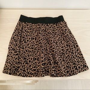 Leopard Print Skater Circle Skirt